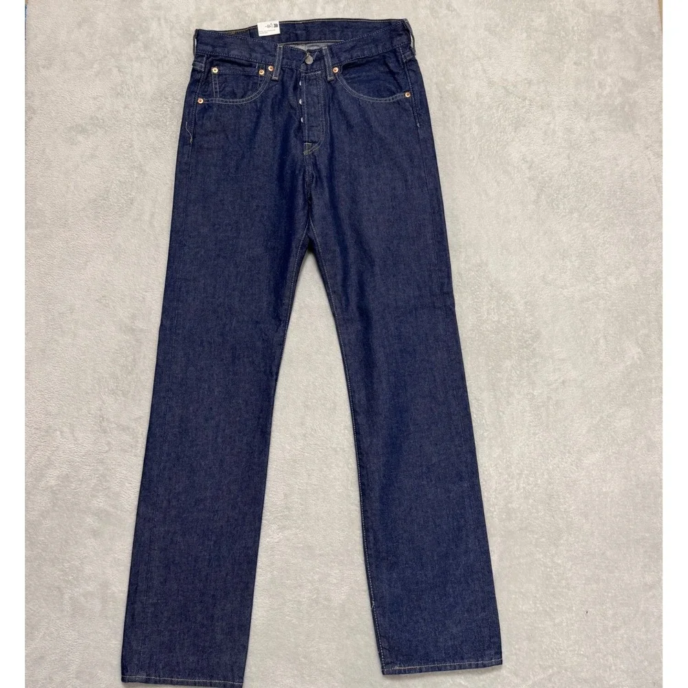 Levi's 501 Original Fit Men 31x32 Dark Wash Blue Denim Straight Leg Jeans
